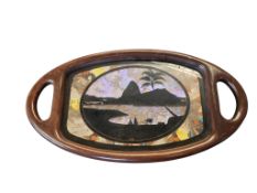 MID CENTURY RIDO DE JANEIRO BUTTERFLY WING INLAID TRY