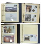 THE WESTMINSTER COLLECTION - FOUR ALBUMS OF MODERN COIN FIRST DAY COVERS