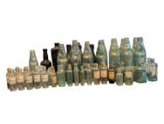 COLLECTION OF 19TH & 20TH CENTURY GLASS BOTTLES - INCL. ADVERTISING