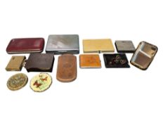 COLLECTION OF 20TH CENTURY VINTAGE COMPACT CASES, WALLETS, CIGARETTE CASES, & MORE