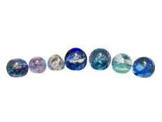 CAITHNESS - SEVEN LATE 20TH CENTURY GLASS PAPERWEIGHTS