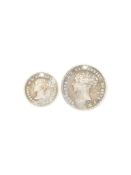 1873 QUEEN VICTORIA MAUNDY SILVER TWO & FOUR PENCE