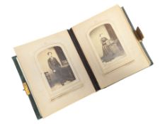 19TH CENTURY 1860S VICTORIAN CARTE DE VISITE PHOTO ALBUM