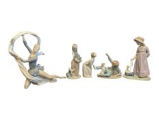 COLLECTION OF LATE 20TH CENTURY LLADRO & NAO PORCELAIN FIGURES