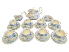 ROYAL ALBERT - 1980S TIFFANY PATTERNED BONE CHINA TEA SERVICE