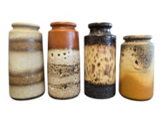 SCHEURICH KERAMIK - FOUR LATE 20TH CENTURY WEST GERMAN FAT LAVA VASES