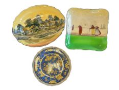 ROYAL DOULTON - THREE EARLY 20TH CENTURY CERAMIC PLATES