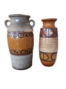 SCHEURICH - WEST GERMAN - TWO VINTAGE CERAMIC VASES