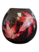 LATE 20TH CENTURY POOLE POTTERY FOREST FLAME CERAMIC VASE