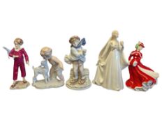 COLLECTION OF 20TH CENTURY CHINA FIGURINES - WALLENDORF - COALPORT - DOULTON