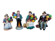 ROYAL DOULTON - FOUR 20TH CENTURY PORCELAIN BALLOON SELLER FIGURES