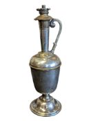 19TH CENTURY SILVER PLATED TABLE TOP SMALL OIL LAMP