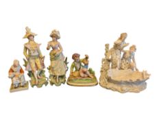 COLLECTION OF CONTINENTAL LATE 19TH / EARLY 20TH CENTURY PORCELAIN FIGURES
