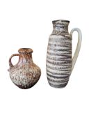 SCHEURICH - WEST GERMAN - TWO VINTAGE CERAMIC JUGS