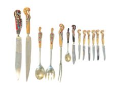 LEBANESE HADDAD STYLE CUTLERY 13 PIECES TOTAL