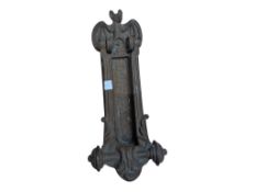 EARLY 20TH CENTURY CAST IRON BAT DOOR KNOCKER