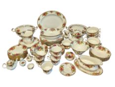 ROYAL ALBERT - 20TH CENTURY BONE CHINA OLD COUNTRY ROSES DINNER SERVICE