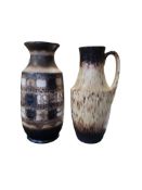 DUMLER & BREIDEN / SCHEURICH - WEST GERMAN - TWO VINTAGE CERAMIC VASES