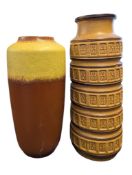 SCHEURICH - WEST GERMAN - TWO LARGE VINTAGE CERAMIC VASES