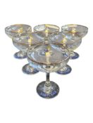 BABYCHAM - SIX VINTAGE 20TH CENTURY SPARKLING WINE COUP GLASSES