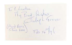 STAR WARS - SHELAGH FRASER (D.2000) - SIGNED CARD