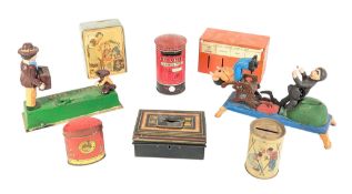 COLLECTION OF VINTAGE NOVELTY MONEY BOXES