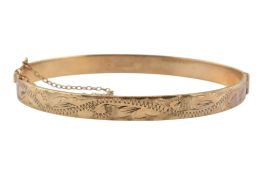 1980s HALLMARKED 9CT GOLD BANGLE