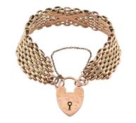 EARLY 20TH CENTURY MESH GATE LINK CHAIN BRACELET
