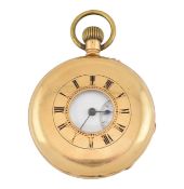 VICTORIAN 18CT GOLD HALF HUNTER POCKET WATCH