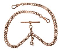 HALLMARKED 9CT GOLD EARLY 20TH CENTURY WATCH CHAIN
