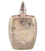 EARLY 20TH CENTURY JAPANESE 950 SILVER SCENT FLASK