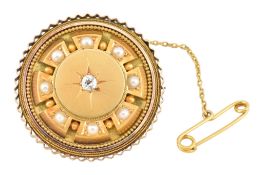 19TH CENTURY 15CT GOLD ETRUSCAN REVIVAL BROOCH PIN