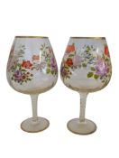 PAIR OF 1950S ITALIAN GLASS GOBLETS