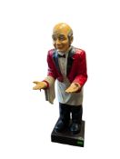 LARGE 20TH CENTURY OLD MAN WAITER RESIN FIGURE
