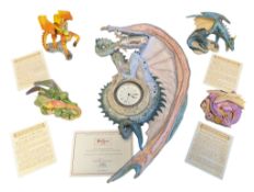 COLLECTION OF LATE 20TH CENTURY DANBURY MINT BOXED RESIN DRAGON FIGURES