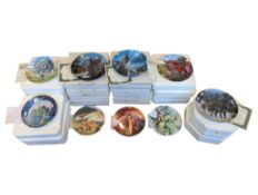 COLLECTION OF CONTEMPORARY MYTHICAL & ANIMAL PORCELAIN CABINET PLATES