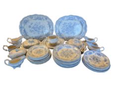A 19TH CENTURY ASIATIC PHEASANT IRONSTONE CHINA DINNER SERVICE