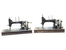 VESTA, GERMANY - TWO 19TH CENTURY MANUAL SEWING MACHINES