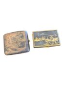 MID CENTURY JAPANESE COMPACT & CIGARETTE CASE