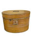 LATE 19TH / EARLY 20TH CENTURY VINTAGE METAL HAT CARRY CASE