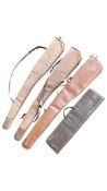 COLLECTION OF VINTAGE 20TH CENTURY LEATHER GUN CARRY CASES