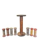 COLLECTION OF 20TH CENTURY VINTAGE WOODEN SPOOLS