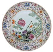 QING DYNASTY GUANGXU FAMILLE ROSE CHARGER 清 光绪粉彩花鸟纹盘