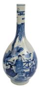 CHINESE BLUE & WHITE 'FIGURAL & LANDSCAPE' BOTTLE VASE 青花人物胆瓶