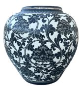 LARGE CHINESE CIZHOU 'PEONY' VASE 磁州牡丹纹大罐