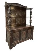 19TH CENTURY GOTHIC REVIVAL OAK BUFFET