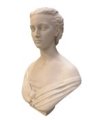VICTORIAN COPELAND PARIAN WARE BUST OF PRINCESS ALEXANDRA