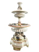CAPODIMONTE, ITALIAN - LARGE 20TH CENTURY CENTREPIECE.