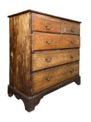 GEORGE III 19TH CENTURY OAK CHEST OF DRAWERS