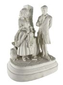 JOE'S FAREWELL BY DANIEL CHESTER FRENCH - 19TH CENTURY PARIAN WARE GROUP